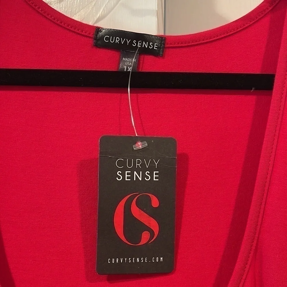 Curvy Sense 🎈sale🎈red dress NWT Made in USA 🇺🇸